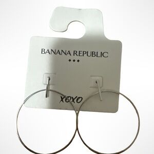 Banana Republic Classic Silver Hoops